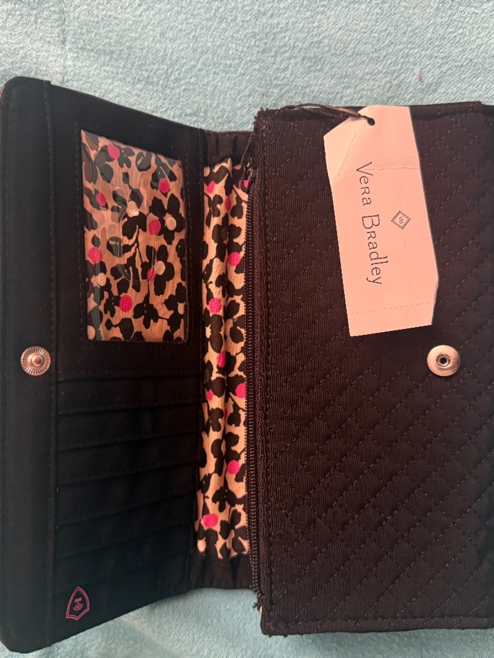 Vera Bradley Iconic RFID Audrey Wallet - Black - Picture 2 of 5